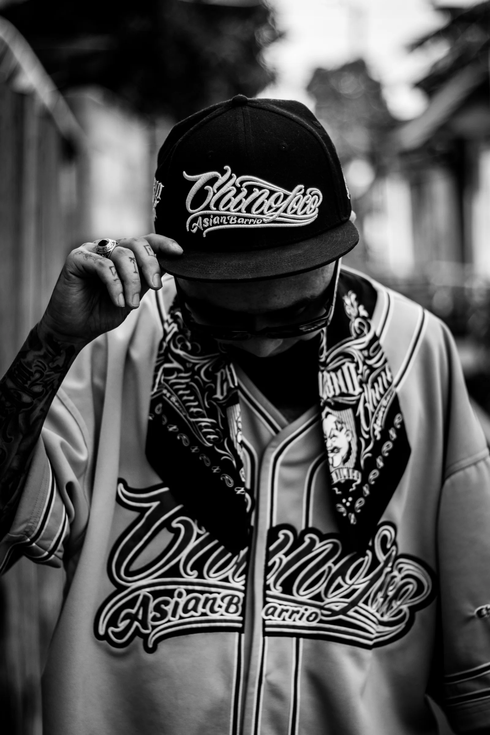 Asian Barrio Baseball Cap – Bandana Underbrim — view 2