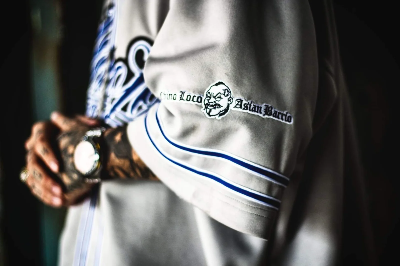 ChinoLoco Asian Barrio Baseball Jersey — view 2