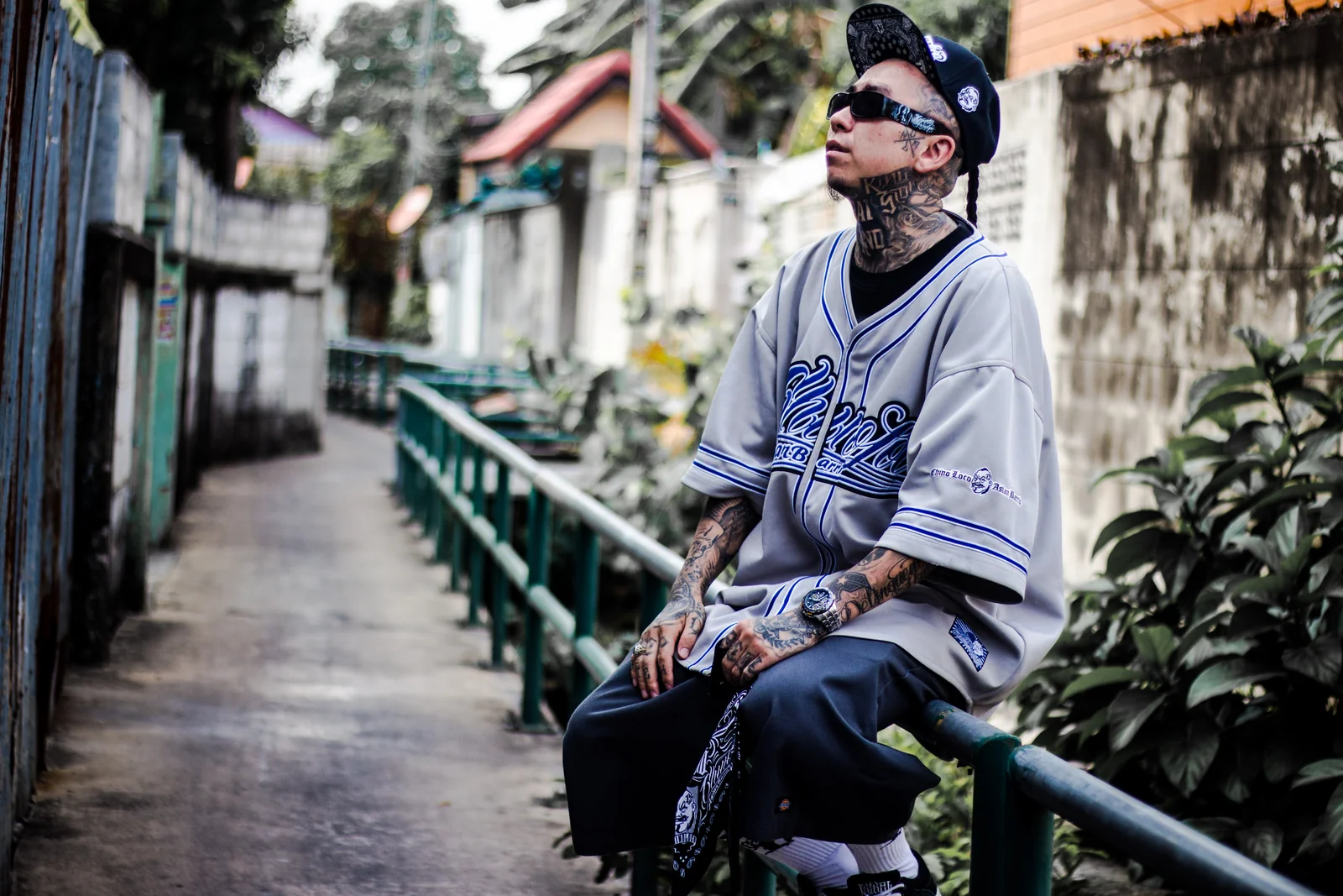 ChinoLoco Asian Barrio Baseball Jersey — view 3