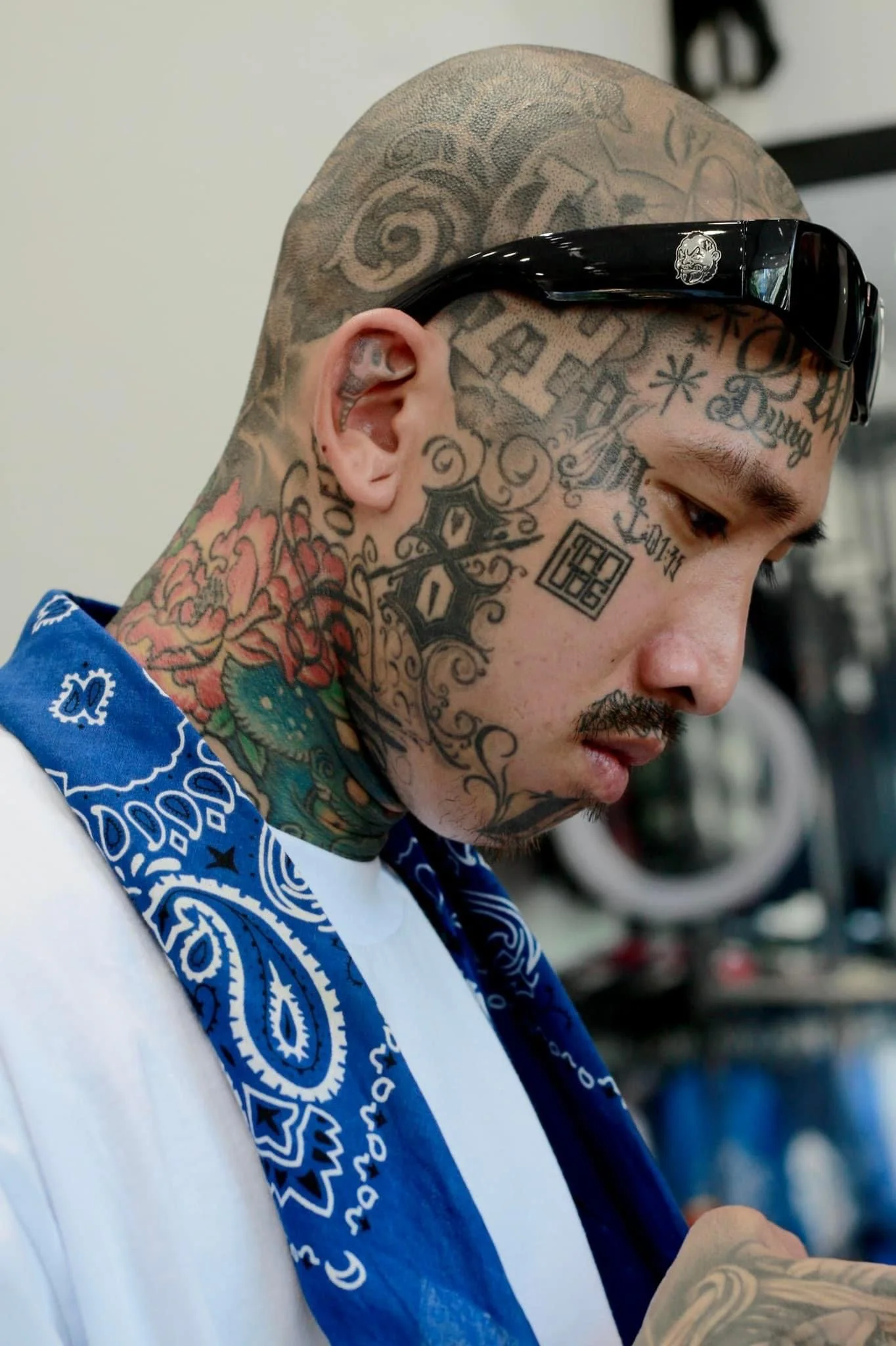 ChinoLoco Biker Shades with Bandana Lining — view 1