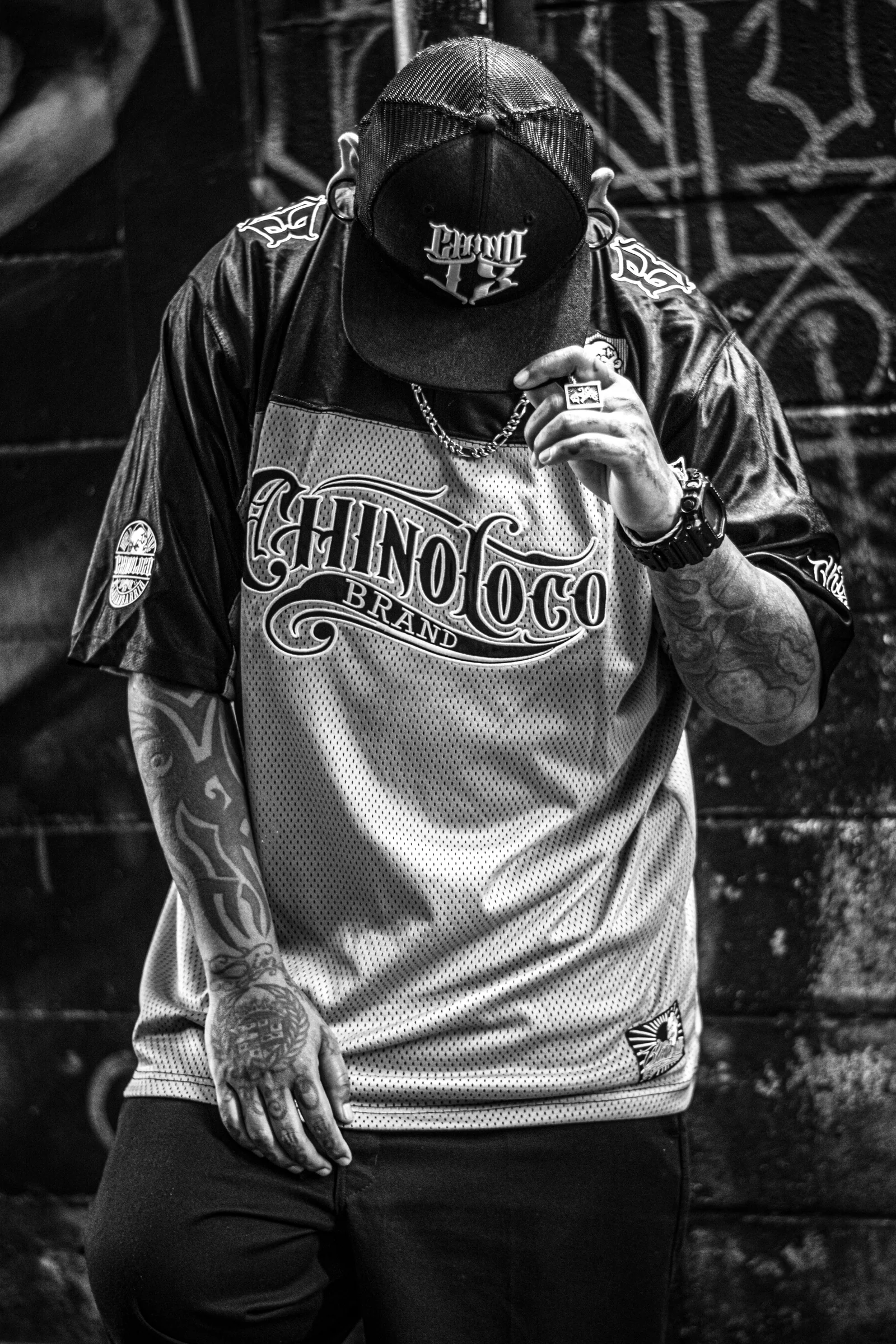 ChinoLoco Brand Rugby Jersey – Grey & Black — view 3